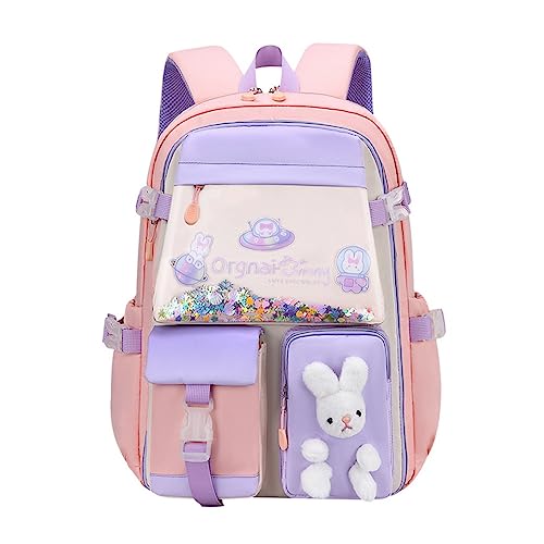 AOOPOO Rucksack für Mädchen Montage Treibsand Kühlschrank Tür Mädchen Rucksack Kawaii Rucksack Kinder Niedliche Schultasche für Schule Kinder Rucksack für Teenager Mädchen Schultasche von AOOPOO