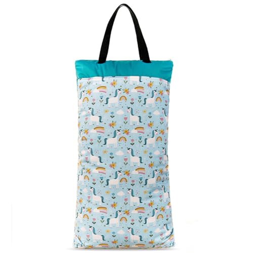 AOOPOO Stoffwindeln Nasstaschen, Große Windeltaschen Nasstaschen Nasse und Trocken Wickeltasche Wiederverwendbar Wasserdicht Wetbag Organiser mit Reißverschluss für Babywindeln, Fitness, Strand, Pool von AOOPOO