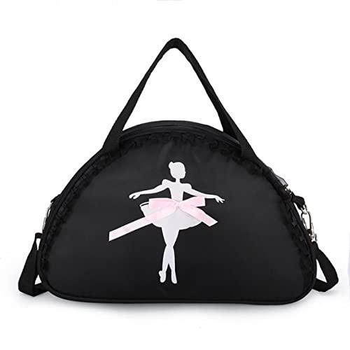 AOOPOO Tanzbeutel Ballerina Spielzeug Balletttasche für Mädchen des Kindes, personalisierbar, schöne Spitzentasche, modisches Tanzbeutel, Outdoor-Beutel, Schwarz , 1 von AOOPOO