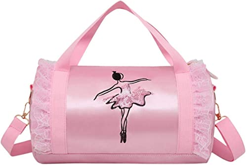 AOOPOO Tanztasche für Kinder, Balletttasche für Mädchen, Umhängetasche, Tragetasche und Balletttasche für Kinder, 11,6 × 7,1 × 7,1 Zoll, Rosa-1, 1 von AOOPOO