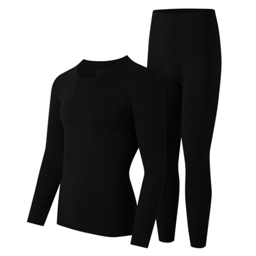 APOOPOO Thermounterwäsche Herren, Funktionsunterwäsche Skiunterwäsche Winter Warm Thermowäsche Set Weich Baumwolle Funktionswäsche Thermo Unterwäsche Thermounterhemd Thermounterhose für Männer von AOOPOO