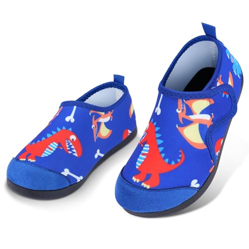 AOOSU Badeschuhe Kinder Schwimmschuhe Mädchen Wasserschuhe Jungen, Strandschuhe Schnell Trocken Badesoken Kleinkind Barfuss Schuh für Mädchen Jungen Baby Beach Pool 28-29 von AOOSU