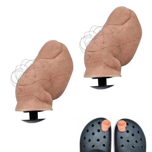 AOOTUERL Funny Big Toe Shoe Charm with Hairy, 2 Stück einzigartige Schuhdekoration, DIY Mini 3D Stereoscopic Toe, Toe Shoe Charm for Accessories for Adults Kids Party Birthday Gifts von AOOTUERL
