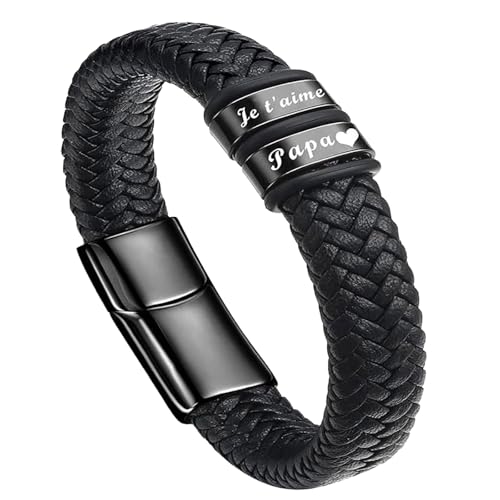 AOOTUERL Geflochtenes Lederarmband, einzigartig für Vater, Großvater, geeignet für Vatertag, Geburtstag, Weihnachten, Erntedankfest, besondere Feiertage AOOTUERL Geflochtenes Lederarmband, einzigartig für Vater, Großvater, geeignet für Vatertag, Geburtstag, Weihnachten, Erntedankfest, besondere Feiertage von AOOTUERL