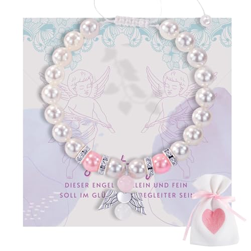 Kommunion Geschenke für Mädchen, Schutzengel Armband Mädchen Junge Verstellbar, aufe Firmung Konfirmation Geschenke Mädchen, für Tochter Patentochter Schwester Enkelin Nichte Freundin von AOOTUERL