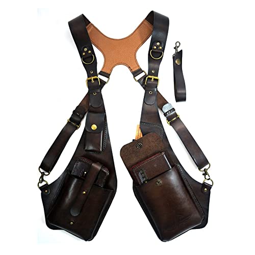 AOOUTYP Steampunk-Unterarmtasche Retro-Anti-Diebstahl-Leder-Doppelschulter-Achseltasche Outdoor-Mode, Verstellbare Brieftasche, Handytasche Für Herren AOOUTYP Steampunk-Unterarmtasche Retro-Anti-Diebstahl-Leder-Doppelschulter-Achseltasche Outdoor-Mode, Verstellbare Brieftasche, Handytasche Für Herren von AOOUTYP