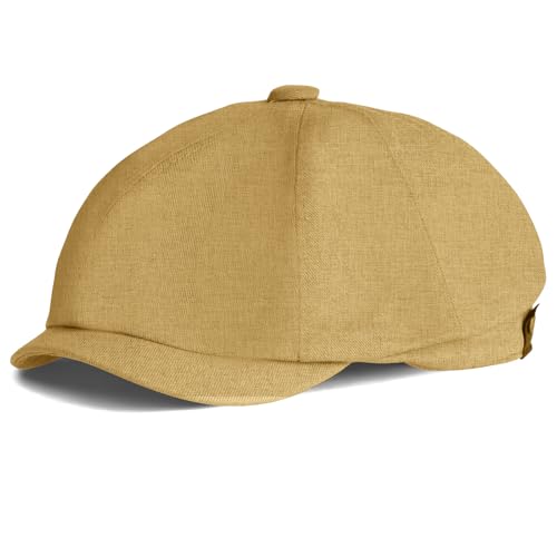 AOOWU Barett Cap Herren Schiebermütze chirmmütze, Herren Schirmmütze, Retro Achteckiger Hut, Retro-Maler Modisches Kostüm Accessoire für den Urlaub Frühling Herbst Winter von AOOWU