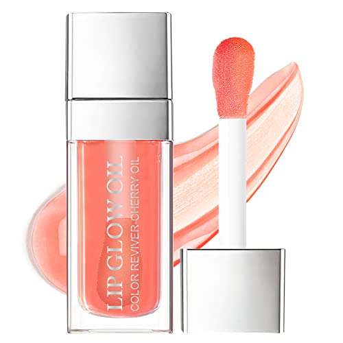 AOOWU Lip Glow Oil, Getönter Lippenöl Lipgloss, Long Lasting Lip Plumper Oil, Moisturizing Hydrating Lippen Care Lippenöl, Reduziert Feine Linien Nicht Klebriges Lip Gloss Tint(001) von AOOWU