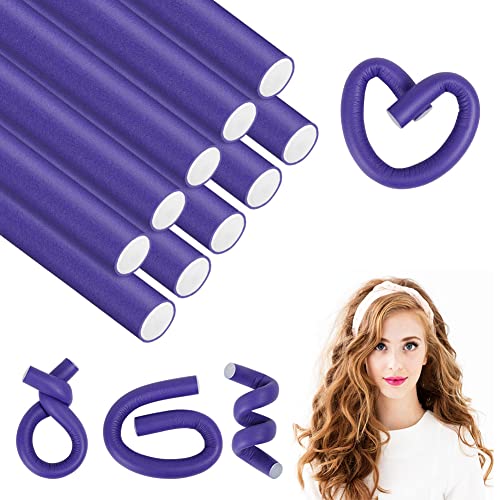 AOOWU Papilotten Lockenwickler, 10 Stück DIY Design Flexible Locken Ohne Hitze, Twist Schaum Heatless Curls für Damen Mädchen Lang und Kurz Haar, Lockenwickler über Nacht für Große und Kleine Locken von AOOWU