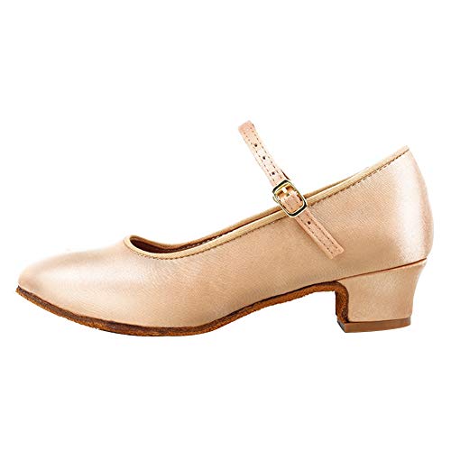 AOQUNFS Tanzschuhe Damen Latein Mädchen Latein & Standard für Damen Schuhe,WX501-3.5-Beige,EU32 von AOQUNFS