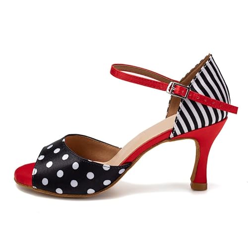AOQUNFS Tanzschuhe Damen Latein Salsa Rumba Tango Bachata Samba Ballsaal Practice and Performance Schuhe,6205B-SD-8.5cm,EU40 von AOQUNFS