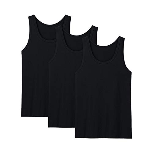 AORGSVI Herren Tankunterhemd, bequem, weich, Multipack A-Shirt - Schwarz - Medium von AORGSVI