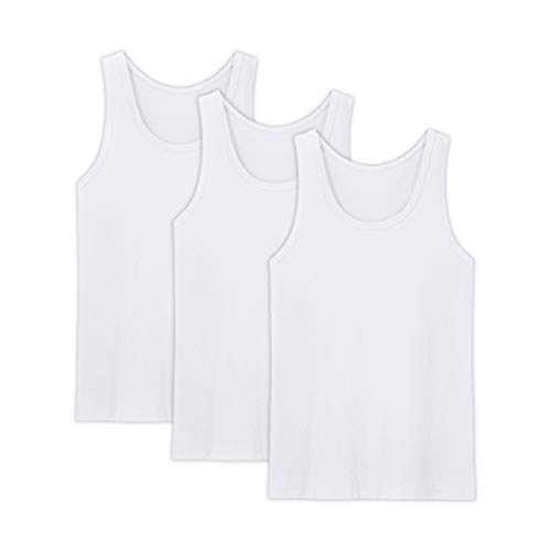 AORGSVI Herren Tankunterhemd, bequem, weich, Multipack A-Shirt - Weiß - Large von AORGSVI