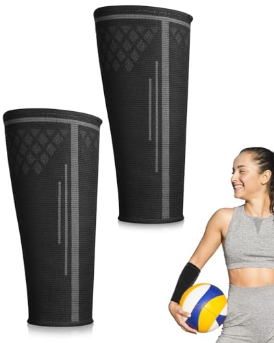AORHOFJ 1 Paar Volleyball Armschoner Armlinge, Silikonstreifen Armlinge Volleyball Armschoner Armstulpen für Damen Herren Sports Handgelenksunterstützung,volleyball armschoner,arm sleeve gaming von AORHOFJ