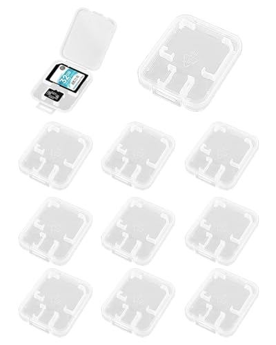 AORHOFJ 10 Stück SD-Karte Speicherkartenetui, TF-Speicherkartenetui, Speicherkartenetui, wasserdichtes Kartenetui Plastikhülle Speicherkartenetui Schutzhülle von AORHOFJ