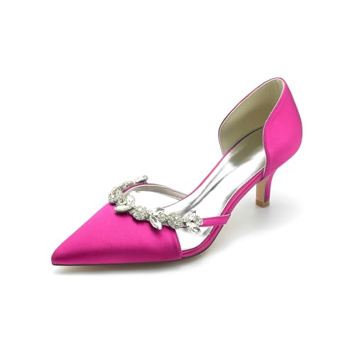 AORUIDA Damen Pumps Sommer Satin Spitze Zehen Mode Elegant High Heel Sandalen Rhinestones Hochzeitsschuhe Brautschuhe,Rose,38 EU AORUIDA Damen Pumps Sommer Satin Spitze Zehen Mode Elegant High Heel Sandalen Rhinestones Hochzeitsschuhe Brautschuhe,Rose,38 EU von AORUIDA