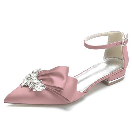 AORUIDA Flach Satin Schuhe für Hochzeit Spitze Zehen Mode Hochzeitsschuhe Brautschuhe Abendschuhe,Rosa,39 EU AORUIDA Flach Satin Schuhe für Hochzeit Spitze Zehen Mode Hochzeitsschuhe Brautschuhe Abendschuhe,Rosa,39 EU von AORUIDA