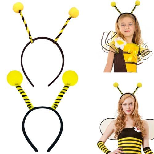 Bienen Haarreif Erwachsene,Fühler Haarreif Kinder,Bienenkostüm Accessoires,Haarreif Damen,Haarreifen Biene,Faschingskostüme Zubehör Mädchen,Karneval Bee Costume Kopfschmuck,Kostümzubehör von AORVYUI