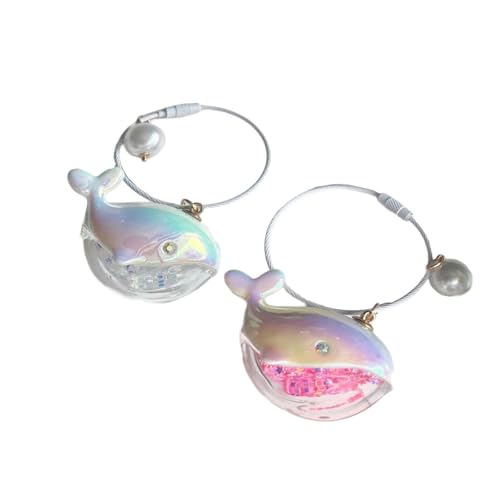 AOSAIXIS 1 Paar Acrylwal Schlüsselanhänger wasserdichte Tasche Charme Elegante Beutel Hängende Anhänger Acryl Textur Für Den Täglichen Gebrauch Oder Die Gegenwart von AOSAIXIS