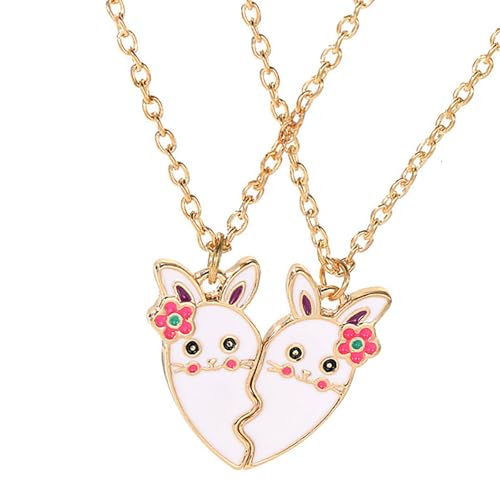 AOSAIXIS 2 Stücke Robustes Legierungsherzt Herz Und Kaninchen Anhängerketten Für Mädchen Besondere Geschenke Für Geburtstage Oder Jubiläen AOSAIXIS 2 Stücke Robustes Legierungsherzt Herz Und Kaninchen Anhängerketten Für Mädchen Besondere Geschenke Für Geburtstage Oder Jubiläen von AOSAIXIS