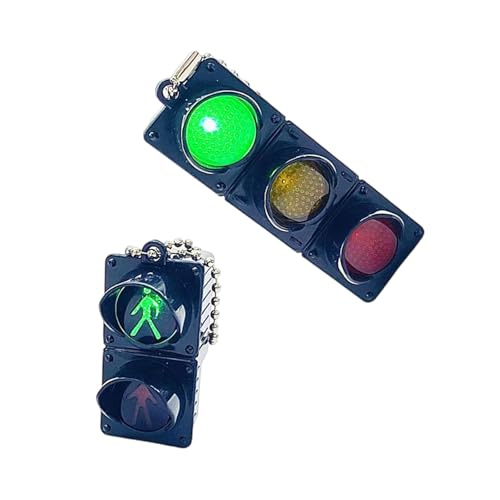 AOSAIXIS 2pcs Neuheit Transport Light Keychain Set Fun Transport Light Schlüsselanhänger Schmücken Sich Um Taschen Persönlichkeit Zu Verleihen von AOSAIXIS