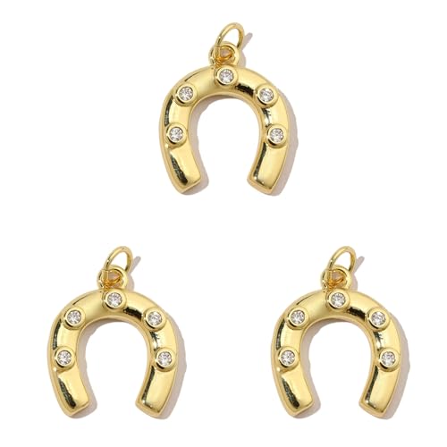 AOSAIXIS 3 Stücke 18K Gold Plated Heart Charme Halskette Anhänger Trendige Accessoires Für Frauen Coppers Schmuck Machen Komponenten Frauen Modeschmuck von AOSAIXIS