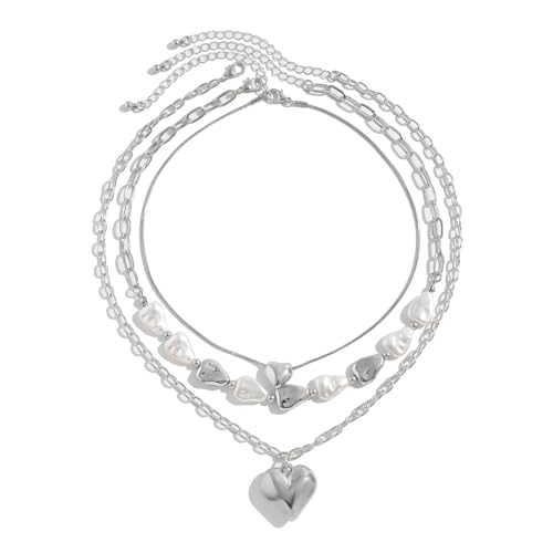 AOSAIXIS 3 Stücke Moderne Kunstperlen Herz Anhänger Halsketten Verstellbare Schlüsselbeutel Kette Stylish Neck Accessoire Für Modeliebhaber AOSAIXIS 3 Stücke Moderne Kunstperlen Herz Anhänger Halsketten Verstellbare Schlüsselbeutel Kette Stylish Neck Accessoire Für Modeliebhaber von AOSAIXIS