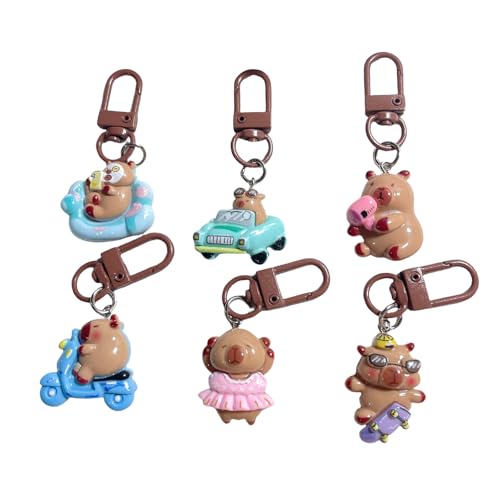 AOSAIXIS 5/6 Pack Hübsches Capybaras Schlüsselbeutel Anhänger Capybaras Schlüsselschmuck Harz Textur Capybaras Bag Dekorationen Für Taschenschlüssel AOSAIXIS 5/6 Pack Hübsches Capybaras Schlüsselbeutel Anhänger Capybaras Schlüsselschmuck Harz Textur Capybaras Bag Dekorationen Für Taschenschlüssel von AOSAIXIS
