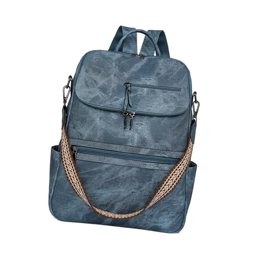 AOSAIXIS Ästhetischer Rucksack Für Mädchen Mode Große Kapazität Casual Daypacks Travel Tasche School Retro School PU Leder Große Kapazität Casual Daypacks von AOSAIXIS