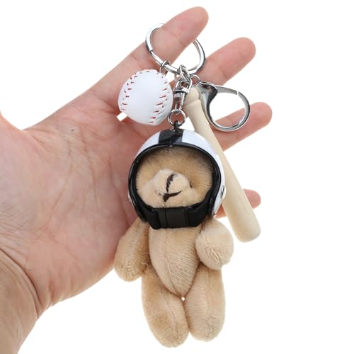 AOSAIXIS Bärenschlüsselhalter Mit Helmen Plüschhelmhelmstieranhänger Keychain Mode Rucksack Hängender Orament Für Frauen AOSAIXIS Bärenschlüsselhalter Mit Helmen Plüschhelmhelmstieranhänger Keychain Mode Rucksack Hängender Orament Für Frauen von AOSAIXIS