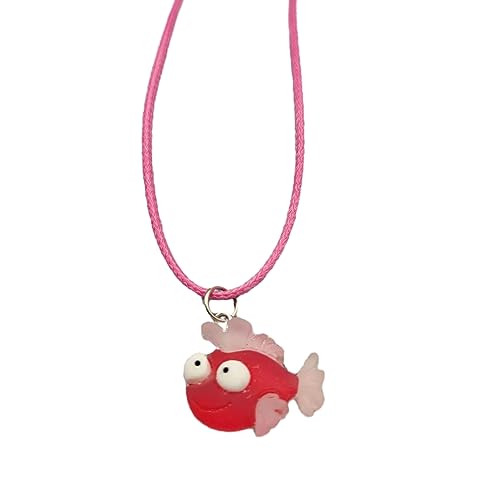 AOSAIXIS Clownfische Ästhetische Halskette Mode Einfache Schlüsselbeinkette Frauen Mädchen Wachs Line Halskette Party Geburtstag Geschenk von AOSAIXIS