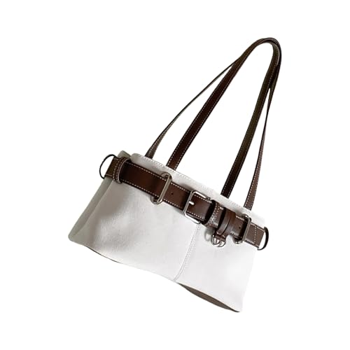 AOSAIXIS Damen Umhängetasche Achselgrundstück Mit Schnallengürtel Ornament Handtasche Zum Einkaufen Und Dating Mit Reichlich Kapazität Trendy Schnalle Gürtel Achselhöhlen Achselbeutel von AOSAIXIS