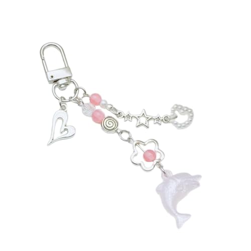 AOSAIXIS Delphin Anhängerschlüsselkette Mit Herz Bowknot Charm Acryl Perlen Keyring Modes Accessoire Für Schlüssel Und Taschen AOSAIXIS Delphin Anhängerschlüsselkette Mit Herz Bowknot Charm Acryl Perlen Keyring Modes Accessoire Für Schlüssel Und Taschen von AOSAIXIS