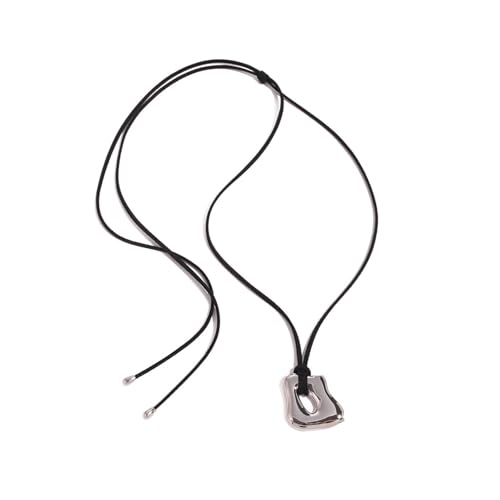 AOSAIXIS Edelstahl Metallanhänger Halskette Einstellbare Länge Wachs Seilschnee Accessoire Für Partys Und Formelles Ereignis AOSAIXIS Edelstahl Metallanhänger Halskette Einstellbare Länge Wachs Seilschnee Accessoire Für Partys Und Formelles Ereignis von AOSAIXIS