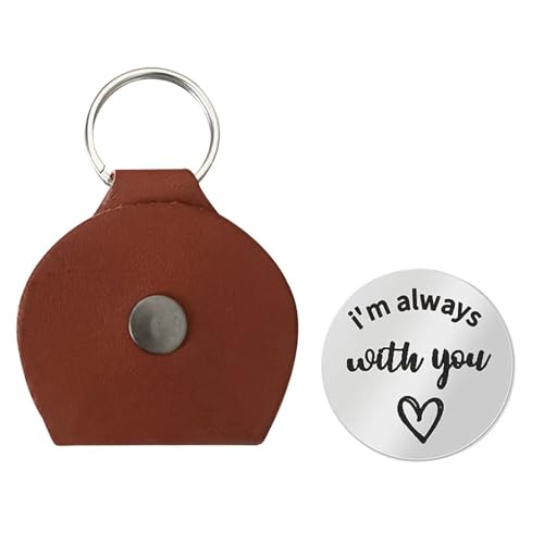 AOSAIXIS Edelstahl Pocket Umarmung Tokenhalter Keychain Robustes Lederschlüsselende Für Motivation Und Ermutigung von AOSAIXIS