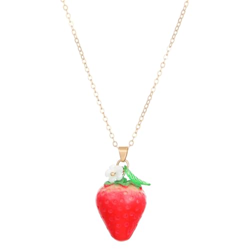 AOSAIXIS Einfache Halskette Modische Anhänger Halskette Erdbeer/Pfirsichhals Schmuck Perfekt Für Jugendliches Paar Oder Enger Freund AOSAIXIS Einfache Halskette Modische Anhänger Halskette Erdbeer/Pfirsichhals Schmuck Perfekt Für Jugendliches Paar Oder Enger Freund von AOSAIXIS