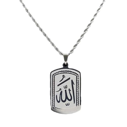 AOSAIXIS Einzigartige Arabische Muster Halskette Mode Arabische Anhänger Halskette Edelstahl Textur Halsschmuck Für Die Tägliche Party von AOSAIXIS
