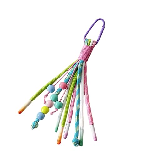 AOSAIXIS Einzigartiger Geflochtener Schlüsselbund In Ethnischen Farben Bright Perlen Schlüsselbund Mit Geflochtenen Designs Bag Anhänger Charm Für Den Täglichen Gebrauch von AOSAIXIS