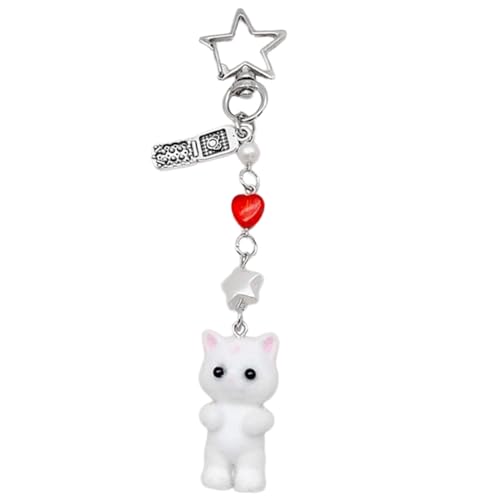 AOSAIXIS Einzigartiger Tieranhänger Schlüsselbund Perlen Keychain Keyring Telefon Charme Fashion Accessoire Für Frauen Girls Bag Tasche Geldbeutel von AOSAIXIS