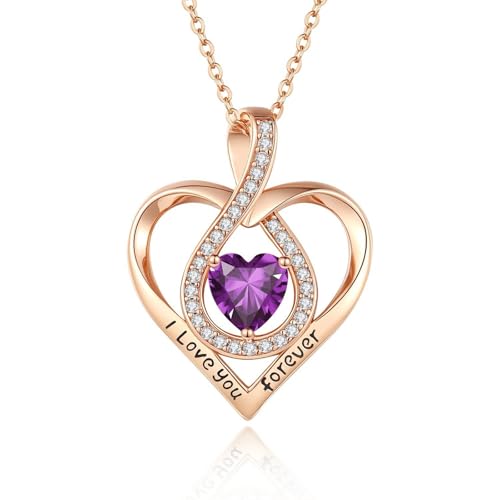 AOSAIXIS Elegante Herzkette Buntes Geburtsstein Anhänger Colarbone Kette Verstellbare Länge Neckkette Für Mode Enthusiasten AOSAIXIS Elegante Herzkette Buntes Geburtsstein Anhänger Colarbone Kette Verstellbare Länge Neckkette Für Mode Enthusiasten von AOSAIXIS