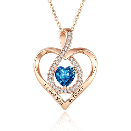 AOSAIXIS Elegante Herzkette Buntes Geburtsstein Anhänger Colarbone Kette Verstellbare Länge Neckkette Für Mode Enthusiasten AOSAIXIS Elegante Herzkette Buntes Geburtsstein Anhänger Colarbone Kette Verstellbare Länge Neckkette Für Mode Enthusiasten von AOSAIXIS