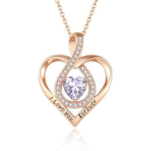 AOSAIXIS Elegante Herzkette Buntes Geburtsstein Anhänger Colarbone Kette Verstellbare Länge Neckkette Für Mode Enthusiasten AOSAIXIS Elegante Herzkette Buntes Geburtsstein Anhänger Colarbone Kette Verstellbare Länge Neckkette Für Mode Enthusiasten von AOSAIXIS