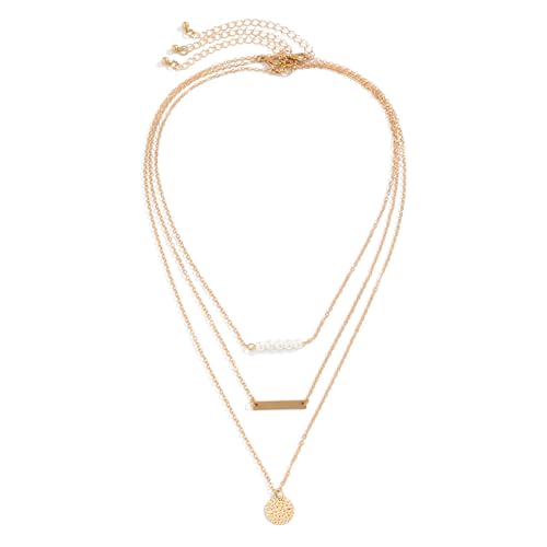 AOSAIXIS Elegante Multi Layer Halskette Mit Metallischen Pailletten Und Perlen Schlüsselbeinkette Die Für Partyverschleiß Oder Tägliche Outfits Geeignet Sind AOSAIXIS Elegante Multi Layer Halskette Mit Metallischen Pailletten Und Perlen Schlüsselbeinkette Die Für Partyverschleiß Oder Tägliche Outfits Geeignet Sind von AOSAIXIS