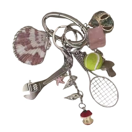 AOSAIXIS Elegante Muschelstärkerschläger Anhänger Keychain Stylish Key Haltertasche Accessoire Für Frauen Und Modebegeisterte AOSAIXIS Elegante Muschelstärkerschläger Anhänger Keychain Stylish Key Haltertasche Accessoire Für Frauen Und Modebegeisterte von AOSAIXIS