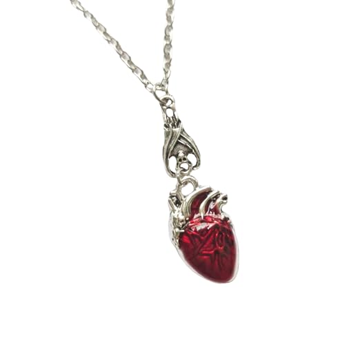 AOSAIXIS Eleganter Heidnischer Hexenschmuck Mit Einem Blutigen Herzensdesign Tragbares Accessoire Für Abendveranstaltungen Und Datteln Verwenden von AOSAIXIS