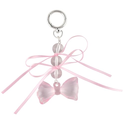 AOSAIXIS Eleganter Ribbon Bowknot Schlüsselbund Mit Klaren Perlen Und Stilvollen Bowknot Designs Für Modische Accessoire Liebhaber von AOSAIXIS