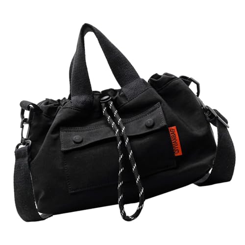 AOSAIXIS Frauen Eimer Bag Drawschnelle Schulter Leinwand Handtasche Koreanische Stile Crossbody Einfache Messenger Für Tägliche Frauen Koreanische Stile Schulterkordel Crossbody Eimer von AOSAIXIS