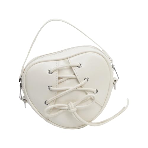 AOSAIXIS Frauen PU Leder Schulter Crossbody Tasche Top Herzförmige Boten Kleine Handtasche Einkaufen Dating Frauen Schulter Crossbody Top PU Leder Messenger von AOSAIXIS