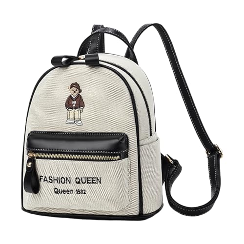 Geräumiger Student Rucksack 2025 Mode Daypack Cartoon Schultasche Ergonomische PU Stoff Verstellbare Schultergurt Funktionale Frauen Reise Rucksäcke von AOSAIXIS