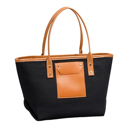 AOSAIXIS Großer Gewebter Strandtasche Mit PU Leder Trimm Design Urlaub Handtasche Tasche Handtasche Schulter Für Schwimmreisen Fitnessstudio Frauen Urlaubsschulter Schulter AOSAIXIS Großer Gewebter Strandtasche Mit PU Leder Trimm Design Urlaub Handtasche Tasche Handtasche Schulter Für Schwimmreisen Fitnessstudio Frauen Urlaubsschulter Schulter von AOSAIXIS
